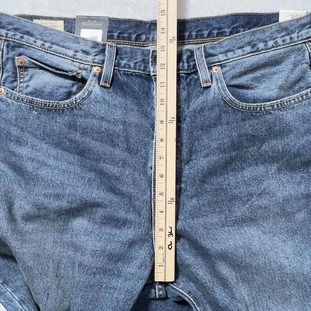 Levis Premium‎ 568 Loose Straight Jeans Mens Sz 36x32 Medium Wash 100% Cotton